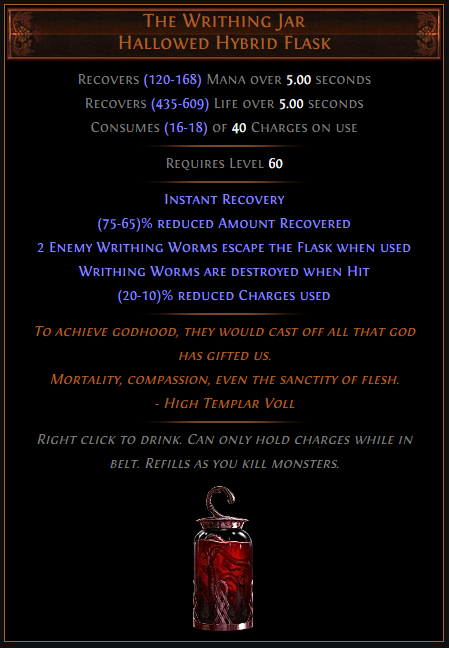 The Writhing Jar Hallowed Hybrid Flask